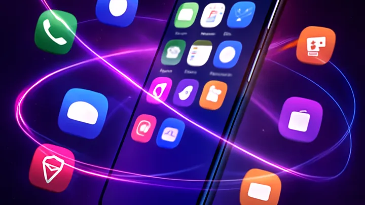 8444BDT COM Sleek smartphone floating in space