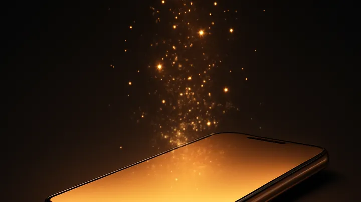 8444BDT COM Modern phone with glowing screen